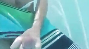 Underwater Jerk-Off Session Outdoors - Amateur Style