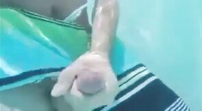 Underwater Jerk-Off Session Outdoors - Amateur Style