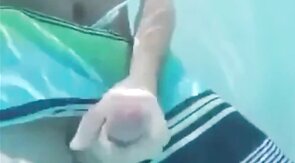Underwater Jerk-Off Session Outdoors - Amateur Style