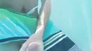 Underwater Jerk-Off Session Outdoors - Amateur Style