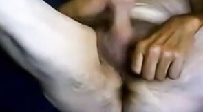 Bearded Daddy Strokes and Shoots a Load