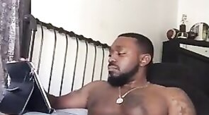 Black Amateur Stud Masturbating