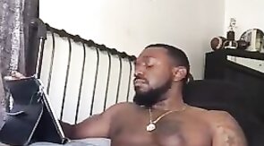 Black Amateur Stud Masturbating