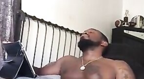 Black Amateur Stud Masturbating
