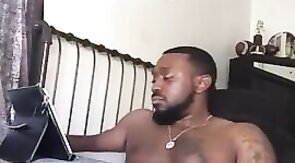 Black Amateur Stud Masturbating