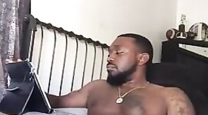Black Amateur Stud Masturbating