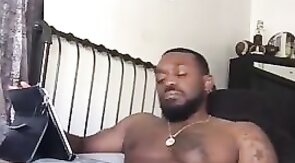 Black Amateur Stud Masturbating