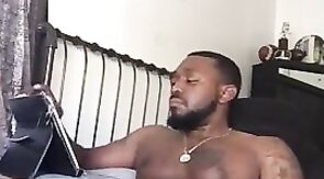 Black Amateur Stud Masturbating