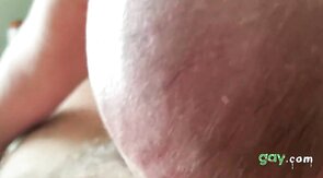 Alte-Junge Schwule Blasen und Spritzen