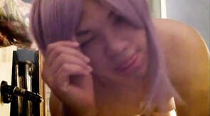 Femboi's 8-Inch Black Sex Toy Adventure