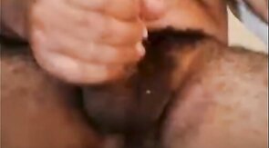 HAIRY LATINO DADDY BEAR STROKES HIS FAT COCK