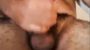 HAIRY LATINO DADDY BEAR STROKES HIS FAT COCK