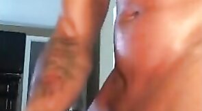 Black Hunk Jerks Off to Porn and Cums Hard