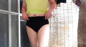Volleyball Shorts: Asian Crossdresser Strips
