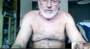 Silver Daddy Lars Jerks Off on Webcam