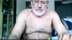 Silver Daddy Lars Jerks Off on Webcam