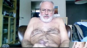 Silver Daddy Lars Jerks Off on Webcam