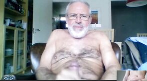 Silver Daddy Lars Jerks Off on Webcam