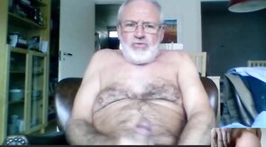 Silver Daddy Lars Jerks Off on Webcam