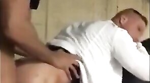 Interracial Bareback Anal on the Parking Deck