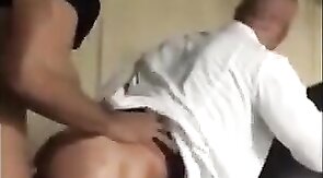 Interracial Bareback Anal on the Parking Deck