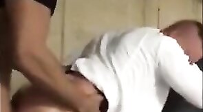 Interracial Bareback Anal on the Parking Deck