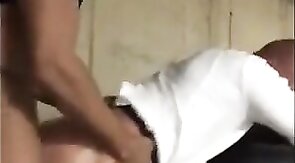 Interracial Bareback Anal on the Parking Deck