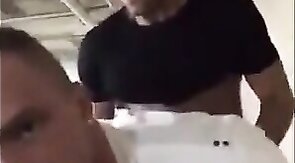 Interracial Bareback Anal on the Parking Deck