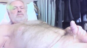 Bearded Daddy Stroking His Meat