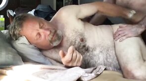 Mature Gay Daddy Barebacks His Hunk Lover