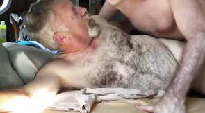 Mature Gay Daddy Barebacks His Hunk Lover