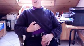 74-Year-Old German Silver Daddy Cums Hard