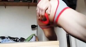 Twink Plays with His Big Dildo on Webcam