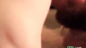 Bearded Daddy Bear Sucks and Cums on Cock