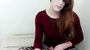 Redhead Twink Crossdresser Erica Amateur Solo Video