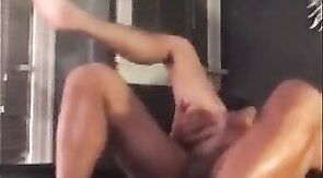 Bareback Blondy Rides Daddy's Cock