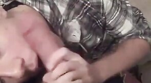 Big-Cock Blowjob - Cum Shot on Tongue