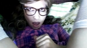 Crossdresser Paulina Doll's Solo Self-Facial