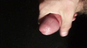 Close-up HD view of my throbbing cock with a creamy finish.