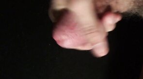 Close-up HD view of my throbbing cock with a creamy finish.