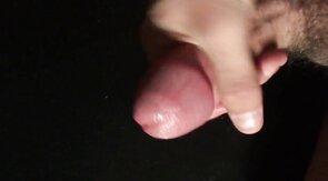 Close-up HD view of my throbbing cock with a creamy finish.