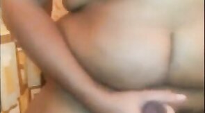 Fat Black Amateur Shows Dick, Ass & Tits
