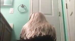 Crossdresser Rides Dildo to Orgasm