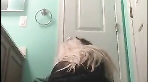 Crossdresser Rides Dildo to Orgasm