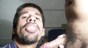 Sub Deepthroats Dom's Huge Cock