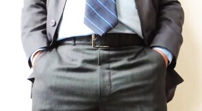 Daddy Bear Boss Unloads in His Suit