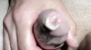 Twink's Webcam Handjob: Small Cock, Big Condom Fun