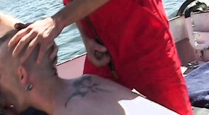 Intensive anal threesome on the boat!