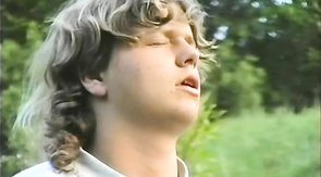 Sexy long-haired boyfriend gets a good load of semen