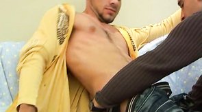 Skillful man provides an outstandingly good blowjob